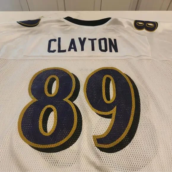 VTG REEBOK NFL EQUIPMENT Baltimore Ravens Clayton #89 JERSEY SIZE 2 XL - Picture 11 of 14